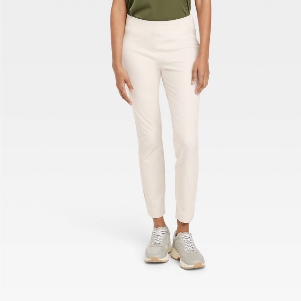 Women's High-Rise Slim Fit Bi-Stretch Ankle
Pants - A New Day™ Cream 12